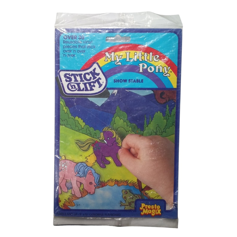 1983 Presto Magix Stick N Lift My Little Pony Show Stable - Reusable Stickers